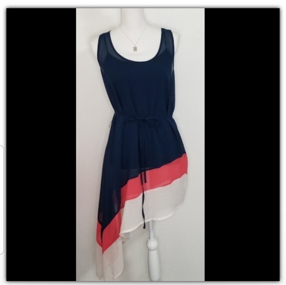 NWT Umgee color block high low dress
